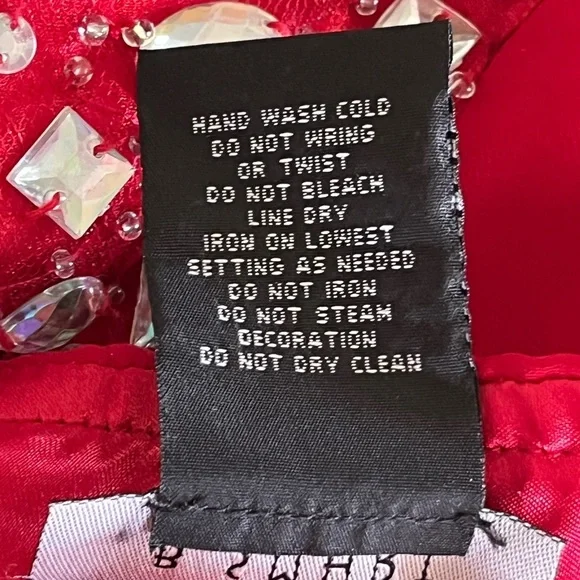 B Smart Red Strapless Babydoll Mini Dress Size 7 NWT Prom Homecoming Sparkle - Picture 8 of 12